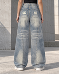 SIS Wide Leg Jeans in Vintage Blue.