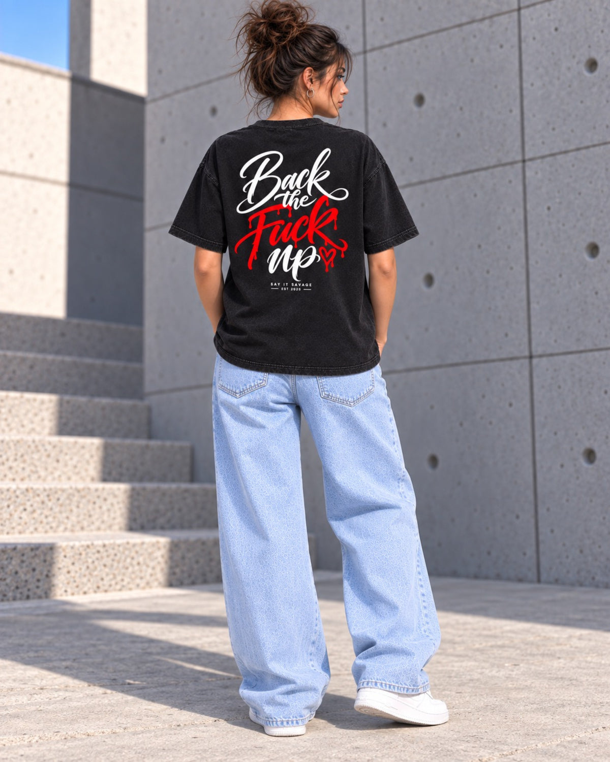 Back The Fuck Up Tee- Vintage Wash Cotton T-Shirt