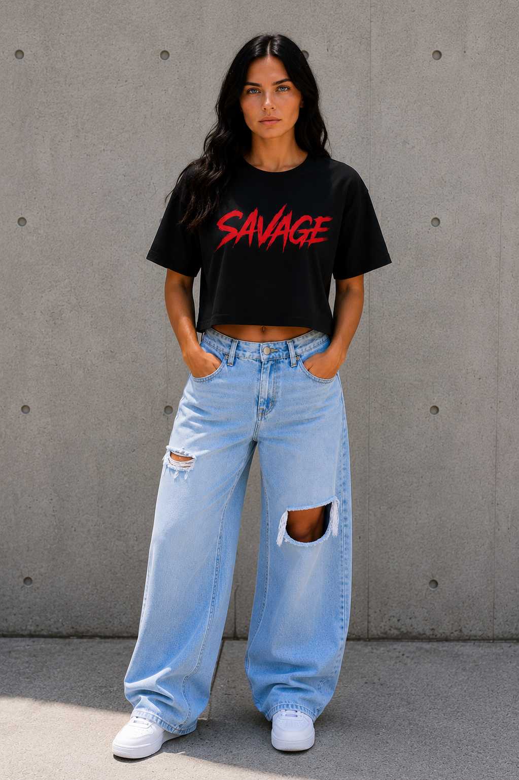 SAVAGE Street Tag Cropped Tee