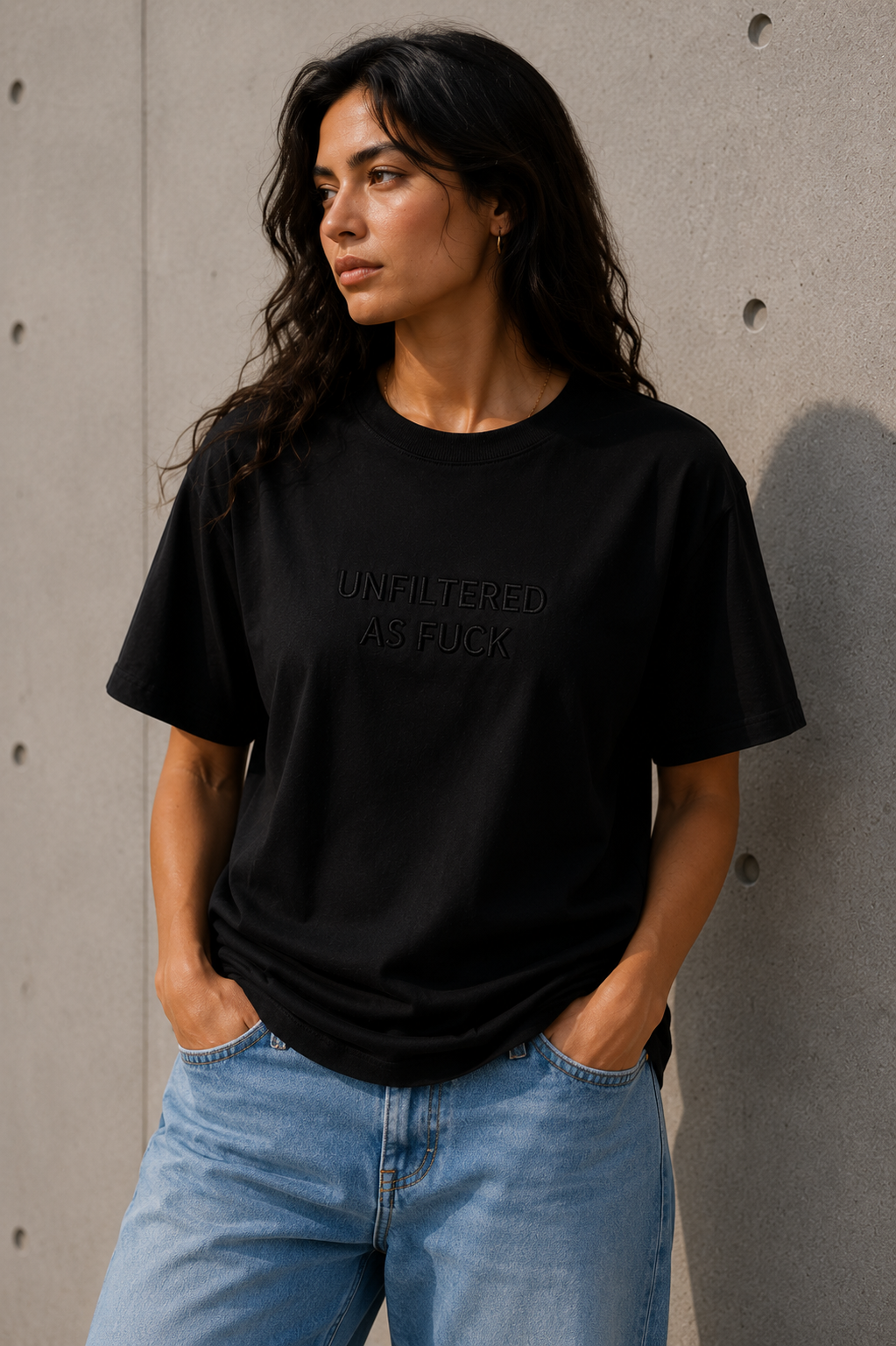 UNFILTERED AS FUCK Embroidered Tee