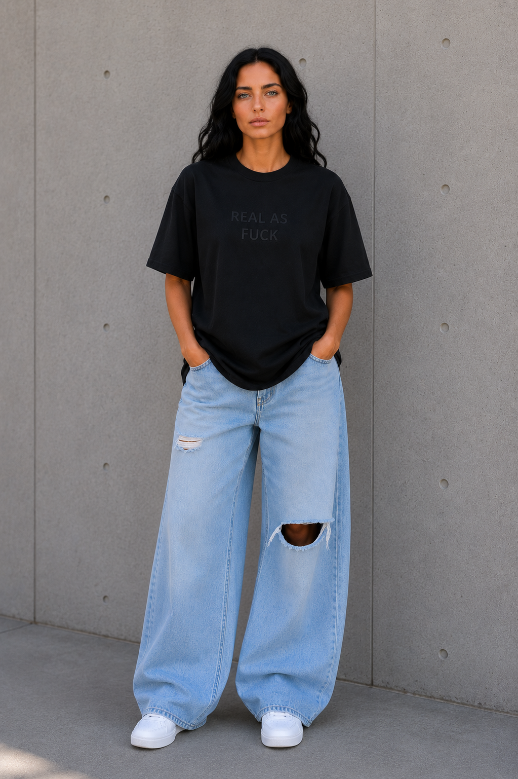 REAL AS FUCK Embroidered Tee
