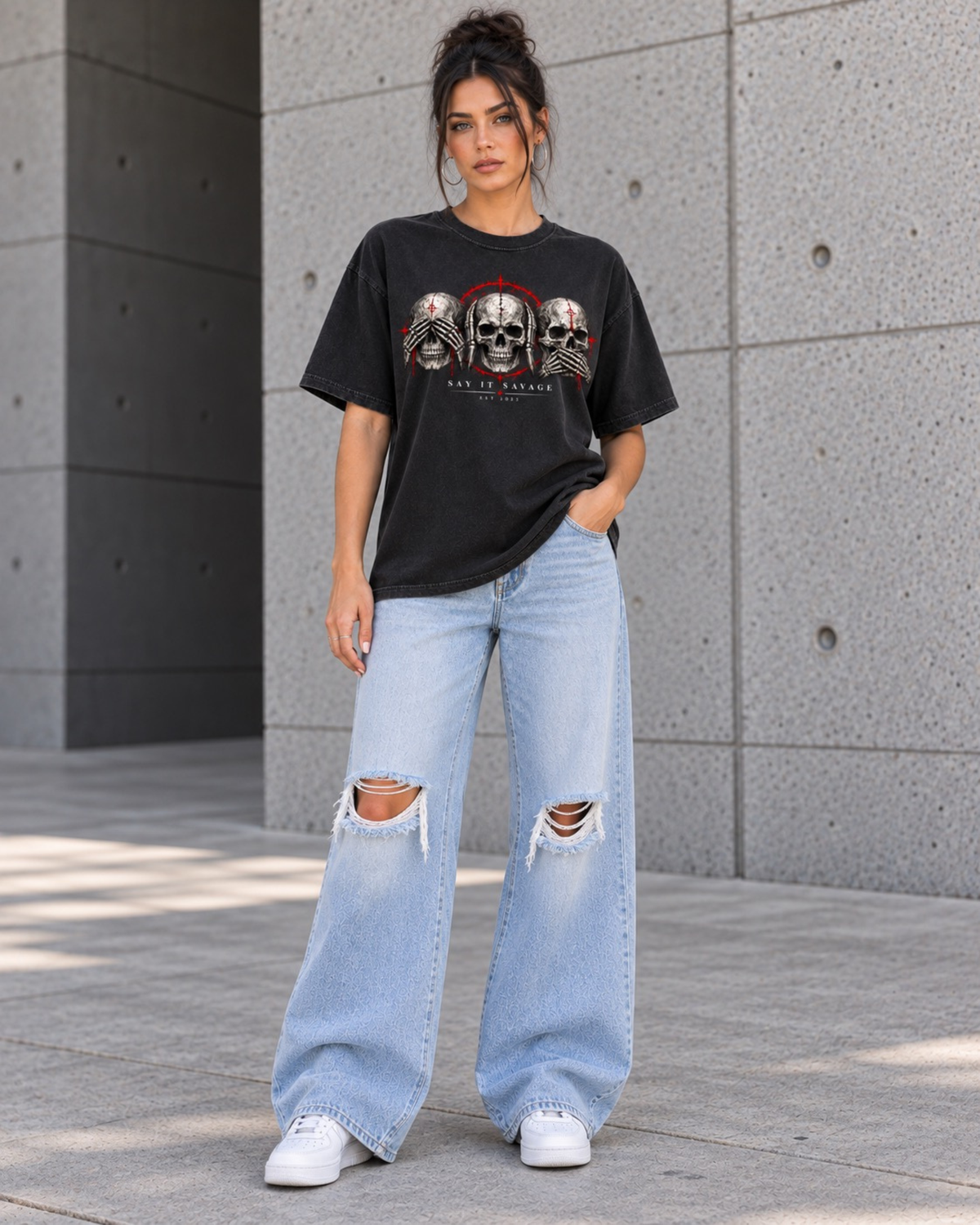 See No Bullshit,  Hear No Bullshit, Speak No Bullshit Tee - Vintage Wash Cotton T-Shirt