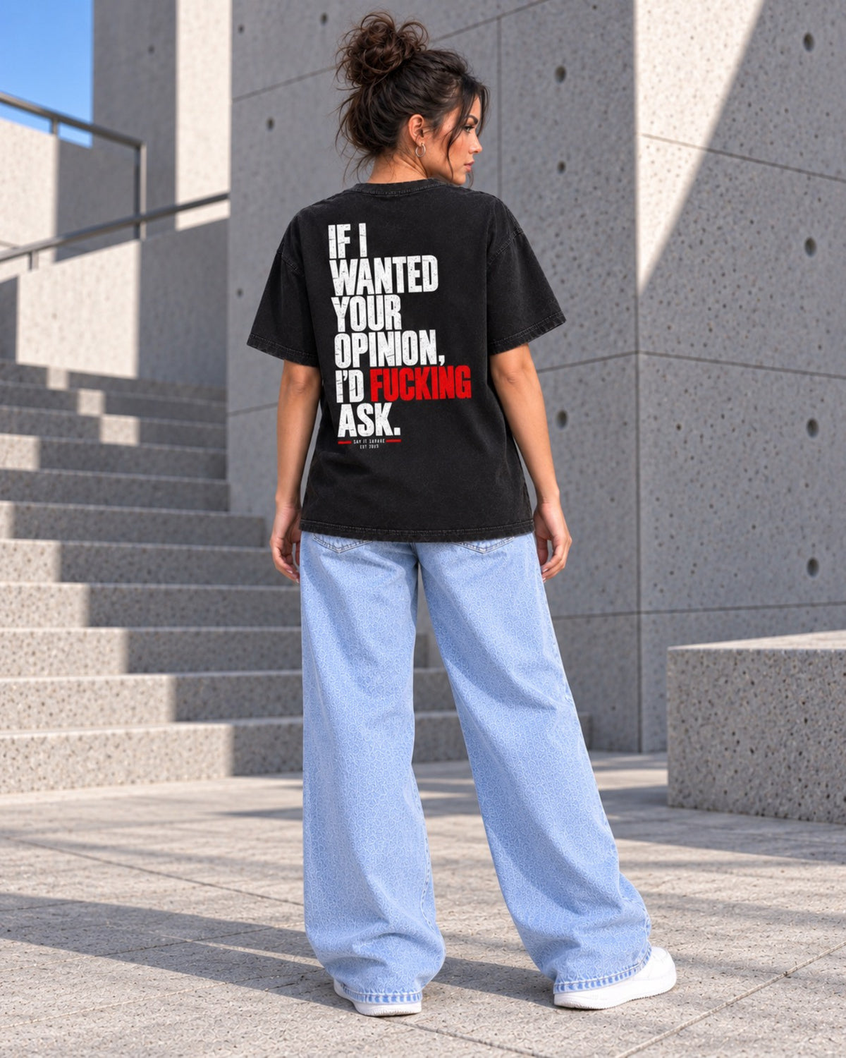 If I Wanted Your Opinion Id Fucking Ask Tee - Vintage Wash Cotton T-Shirt