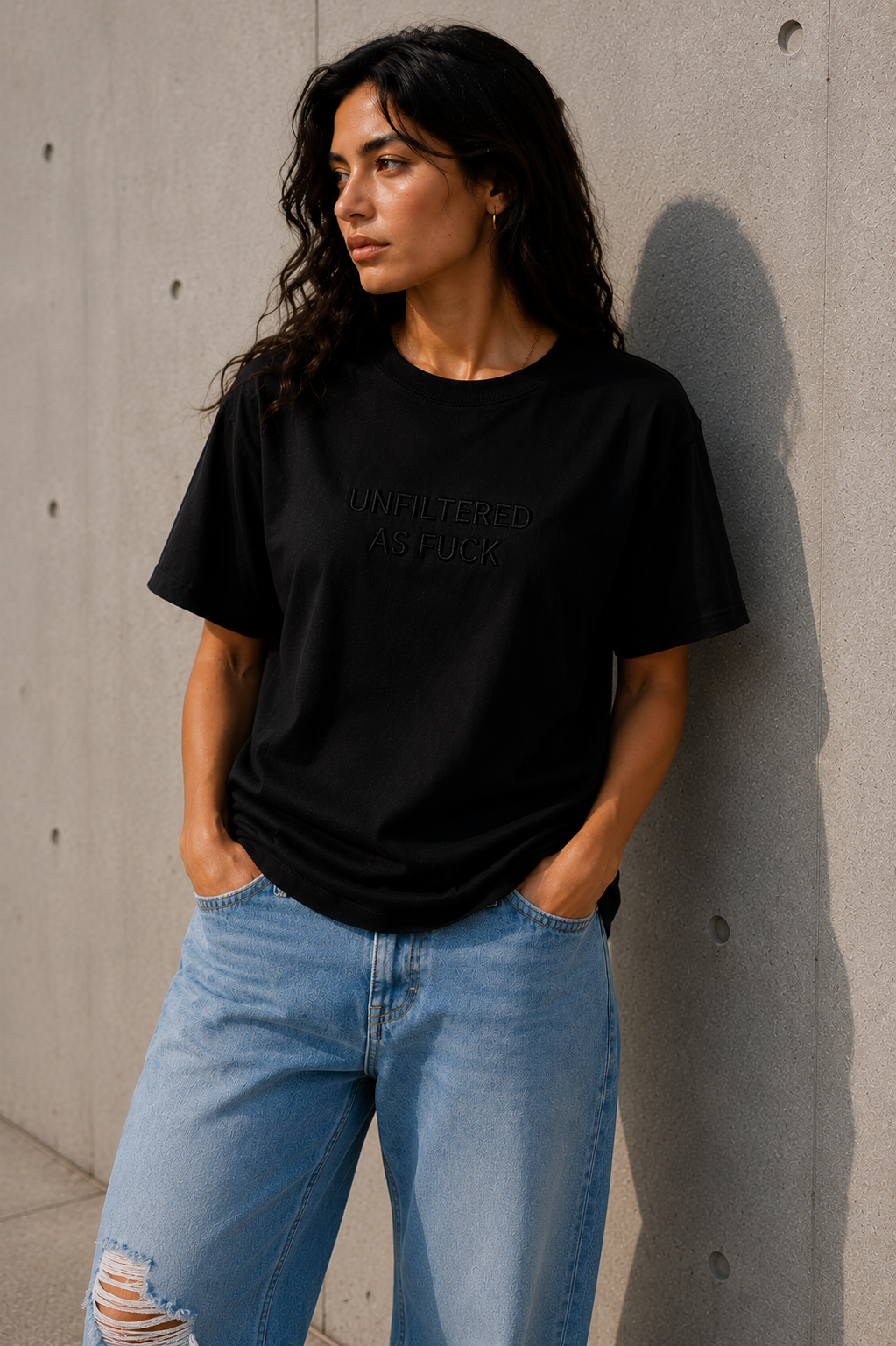 UNFILTERED AS FUCK Embroidered Tee