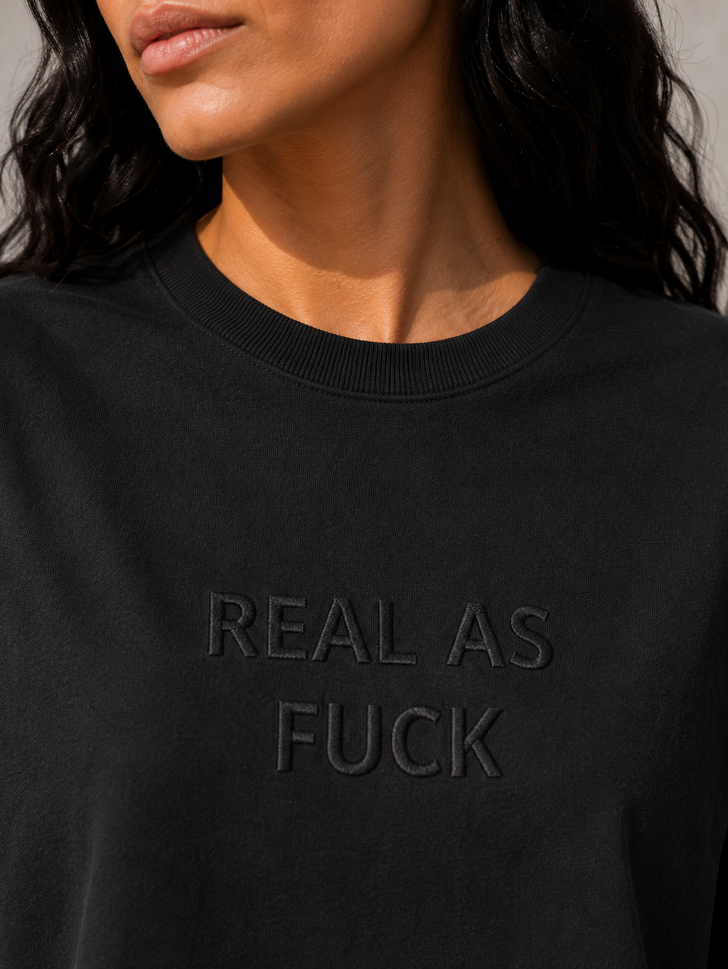 REAL AS FUCK Embroidered Tee