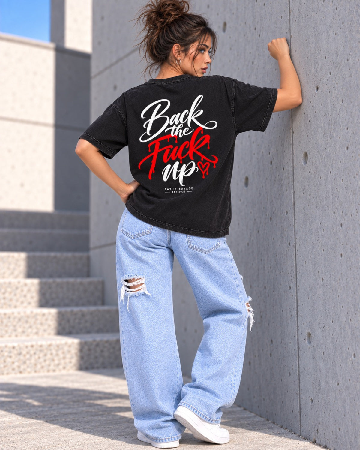 Back The Fuck Up Tee- Vintage Wash Cotton T-Shirt