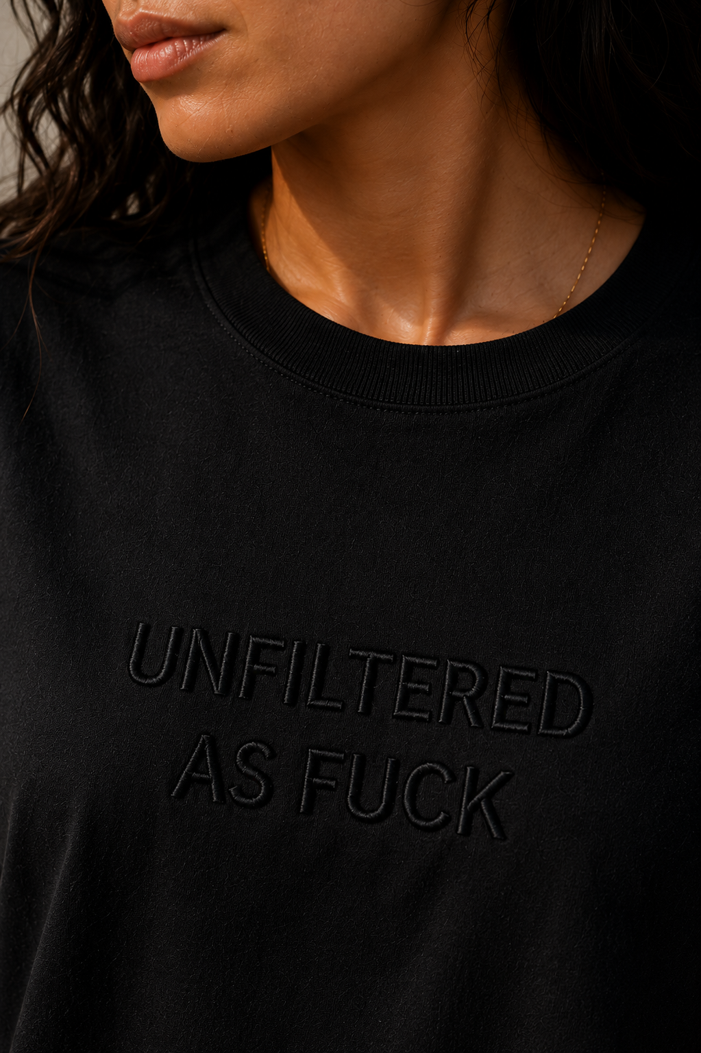 UNFILTERED AS FUCK Embroidered Tee