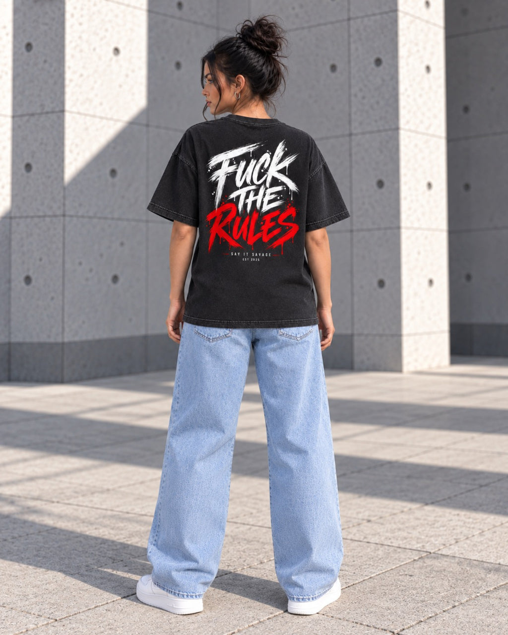 Fuck The Rules Tee- Vintage Wash Cotton T-Shirt