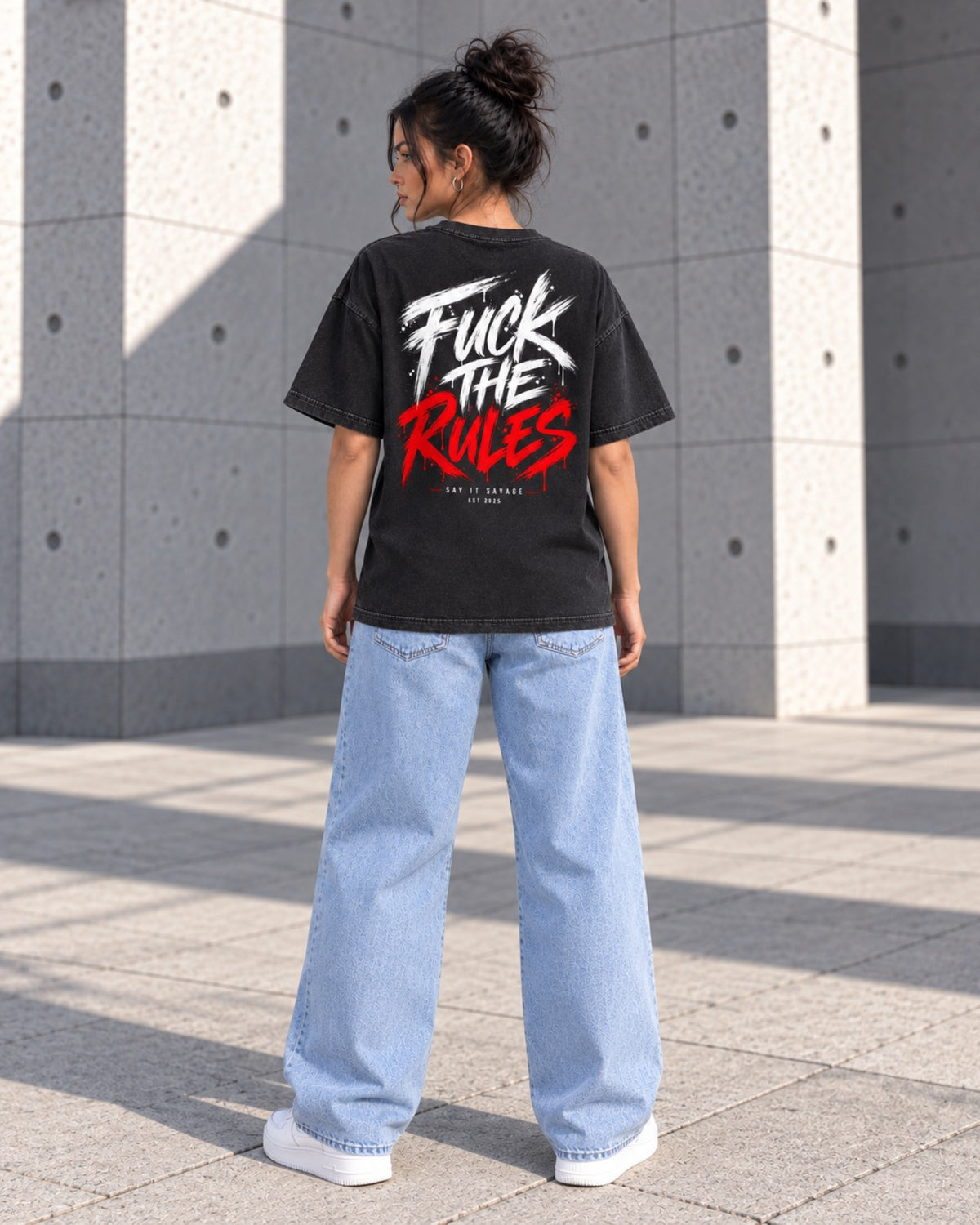 Fuck The Rules Tee- Vintage Wash Cotton T-Shirt