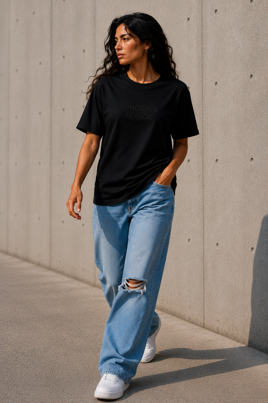 UNFILTERED AS FUCK Embroidered Tee