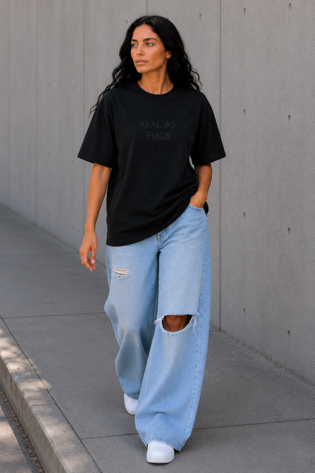 REAL AS FUCK Embroidered Tee