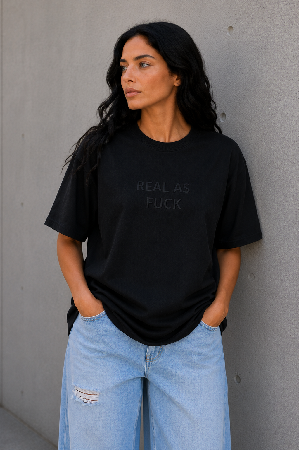 REAL AS FUCK Embroidered Tee