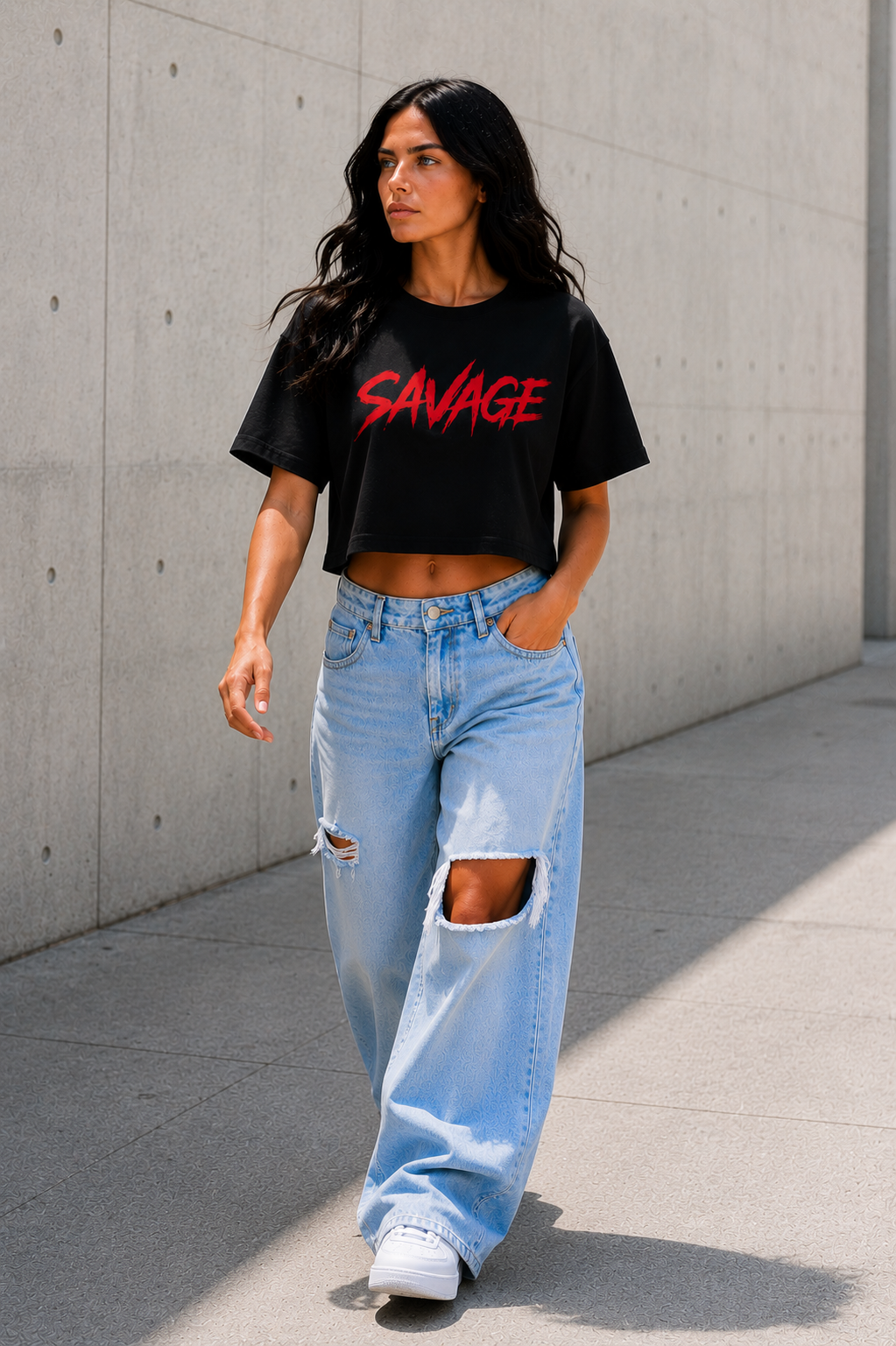 SAVAGE Street Tag Cropped Tee